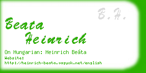 beata heinrich business card
